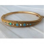 vintage victorian opal and seed pearl bracelet