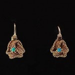 vintage victorian turquoise love knot earrings