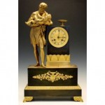 antique 1800 leroy ormolu bronze clock hercules and son