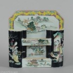 antique 19th century chinese porcelain wall pocket vase