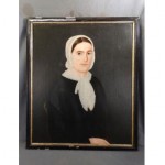 antique 19th century folk art portrait