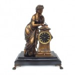 antique 19th century french bronze mantel clock