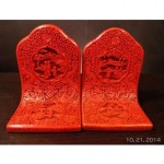 antique chinese cinnabar book holder