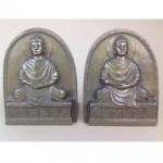 antique pair tiffany bronze buddha bookends