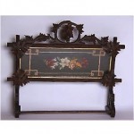 antique victorian carved towel rack