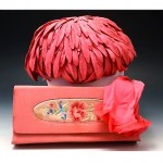 vinage mid-century hat clutch and gloves set