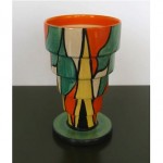 vintage 1929 clarice cliff stepped vase