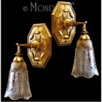 vintage 1930s french bronze wall sconces