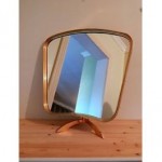 vintage 1930s german modernist brass table mirror