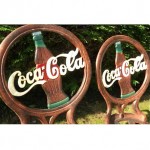 vintage 1950s cast iron coca cola bistro chairs