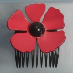 vintage 1970s french hair comb