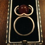vintage 1970s kupittaan kulta silver carnelian modernist ring