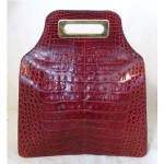 vintage 1980s french crocodile handbag shoulderbag