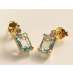 vintage aquamarine diamond earrings