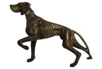 vintage bronze italian greyhound