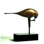 vintage bronze parrot sculpture with provenance