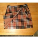 vintage burberry plaid skirt