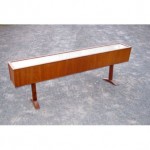 vintage danish modern teak long low planter