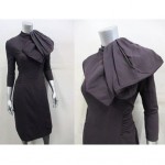 vintage deep violet couture dress