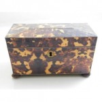 vintage faux tortoiseshell tea caddy