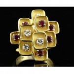 vintage flaircraft ruby and diamond ring