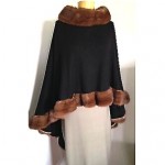 vintage halston mink trim cape