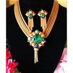 vintage hobe earrings and necklace set