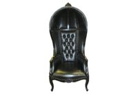 vintage leather canopy chair