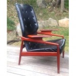 vintage mid-century reclining lounge chair attributed to finn juhl