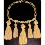 vintage miriam haskell tassle necklace