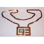 vintage modernist copper necklace