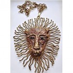 vintage pal kepenyes bronze lion necklace