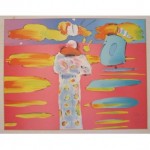 vintage peter max pencil signed lithograph