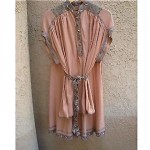 vintage roberto cavalli handpainted leather trim outfit