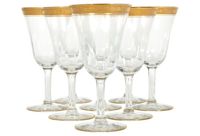 vintage set art deco gilt wine glasses