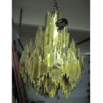 vintage tom greene for feldman brutalist chandelier