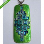 vintage wiener handwerk enamel pendant necklace