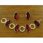 vintage ysl bracelet and earrings