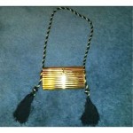 vintage ysl tassel clutch evening bag