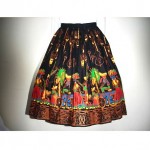 vintge 1950s novelty print skirt