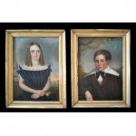 antique 1843 james rannie swinton pair of oil portraits