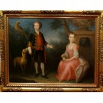 antique 18th century oil portrait