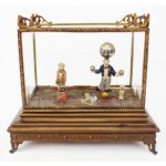 antique 19th century austrian franz bergman gesch bronze automaton musical table clock
