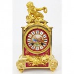 antique 19th century french porcelain mantel clock