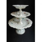 antique 19th century meissen tiered porcelain cake stand