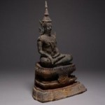 antique bronze buddha figure