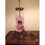 antique chinese rose quartz lamp