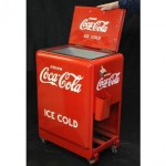 antique coca cola restored junior ice cooler