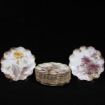 antique doulton porcelain floral plates
