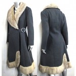 vinage 1960s silver mink trim coat